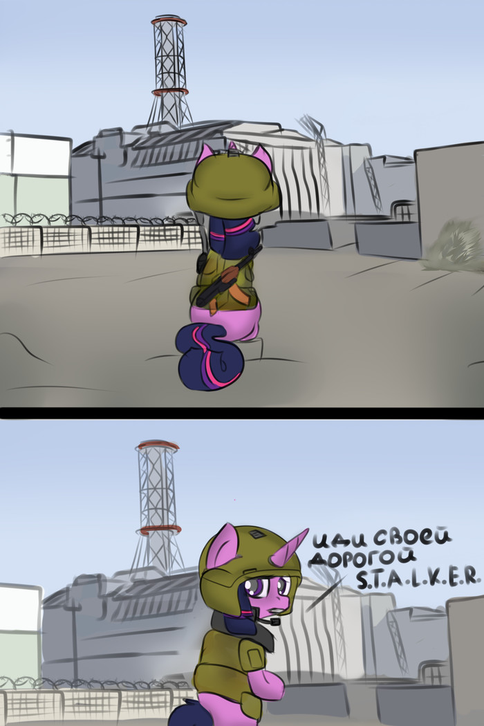 When he made his way to the Chernobyl nuclear power plant, and there ... - My little pony, Stalker, Crossover, Twilight sparkle, Longpost, Crossover