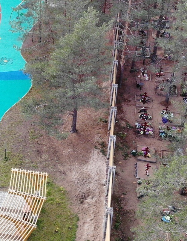 Playground in a quiet area. - Playground, Good place, Cemetery, Silence, Sestroretsk, Longpost