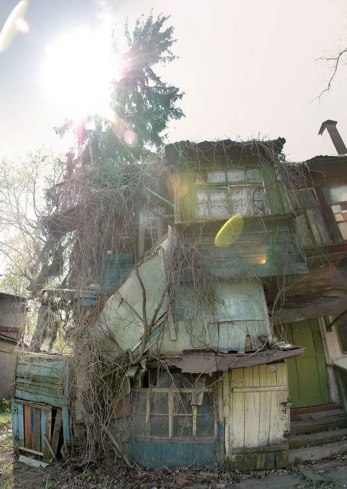 crooked house - My, Hut, Панорама