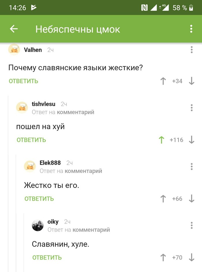 Hard Slavic languages - Screenshot, Comments on Peekaboo