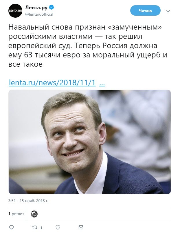 Ох уж этот ЕСПЧ...) - ЕСПЧ, Политика, Алексей Навальный, Идиотизм, Замученный властями, Длиннопост