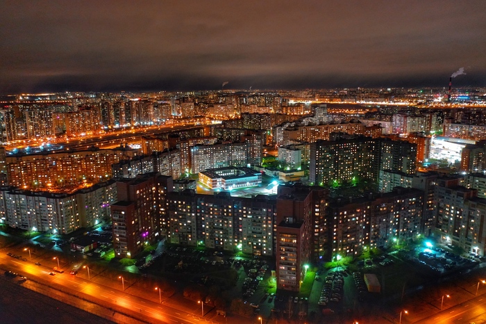 Photos from the first launch of DJI Mavic 2 pro - My, The photo, Dji, DJI Mavic PRO, Quadcopter, Night shooting, Saint Petersburg, Longpost, Lakhta Center