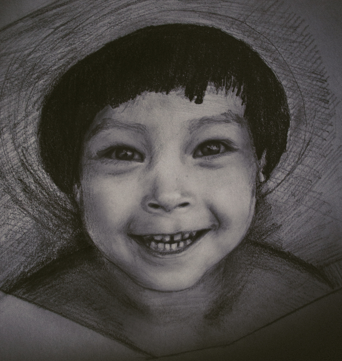 Little brother - My, Drawing, Pencil drawing, Pastel, Brother