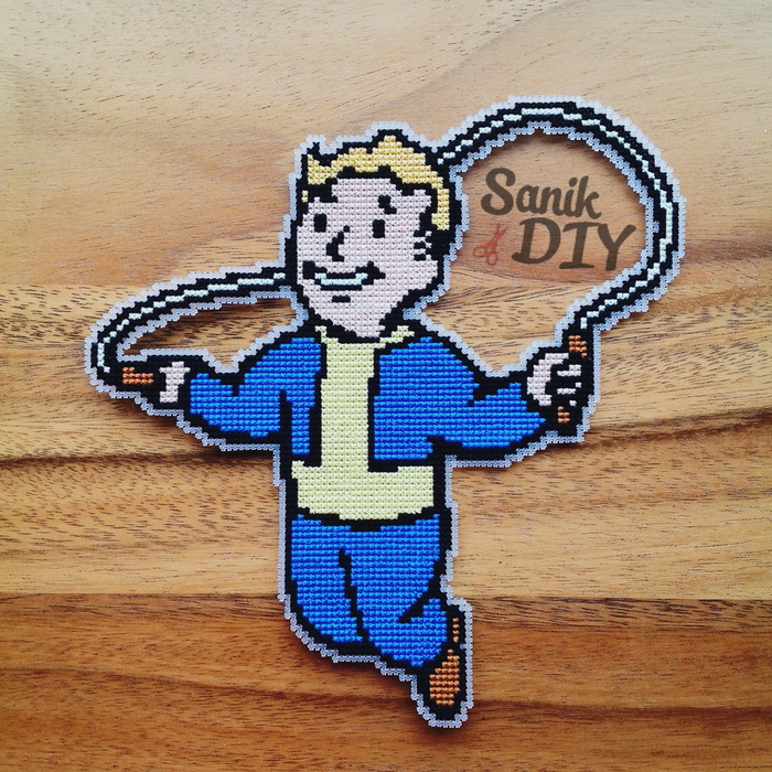 Endurance Perk - My, Fallout 4, Needlework with process, Needlework, Cross-stitch, Longpost