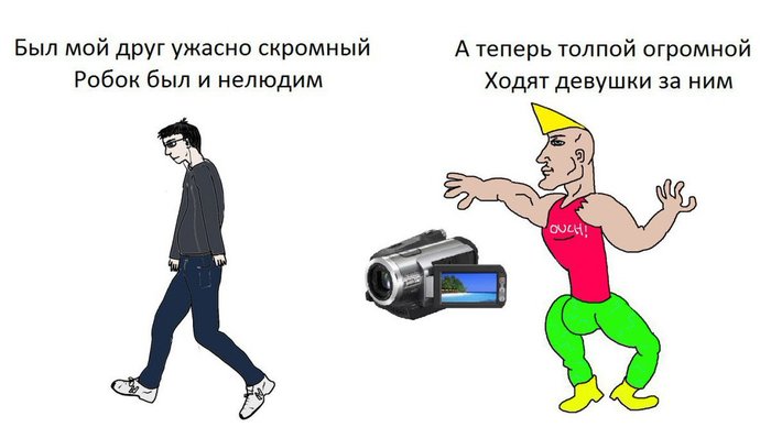 Я всегда с собой беру видеокамеру - Сам себе режиссер, Мемы, Virgin, Chad, Virgin and Chad