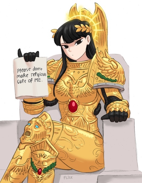 Don't make a religious cult out of me! - Flick-the-thief, Warhammer 40k, Komi-san wa comyushou desu, Comics