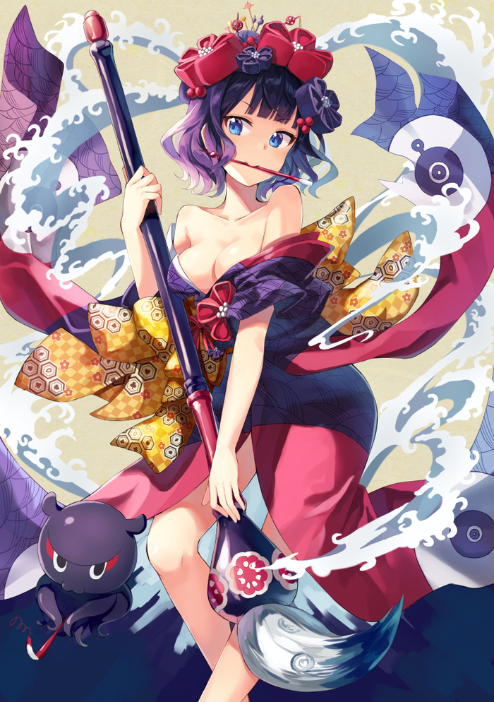 Katsushika Hokusai - Katsushika Hokusai, Fate Grand Order, Anime Art