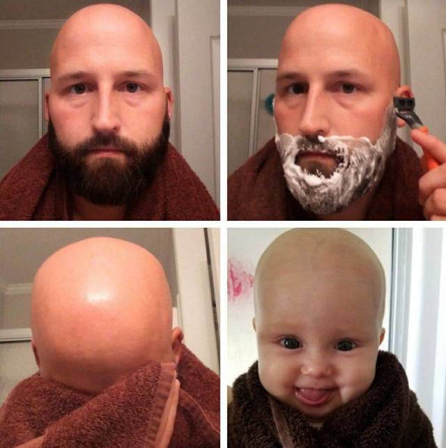 When I finally shaved - Shaving, the effect, , Beard