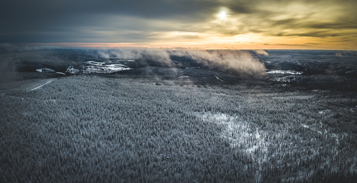 Каменный город Пермский край, Dji Mavic PRO, Квадрокоптер, Пейзаж, Зима, Каменный город, Лес, Закат, Длиннопост
