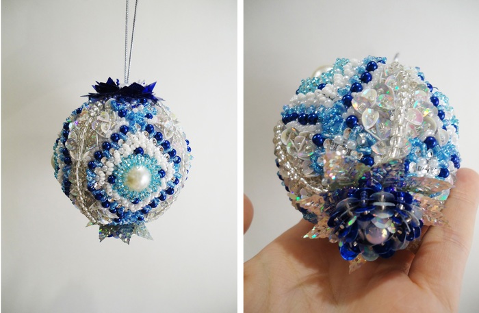 Christmas ball, he is a game - Longpost, The photo, New Year, My, Needlework without process, Handmade, Handmade