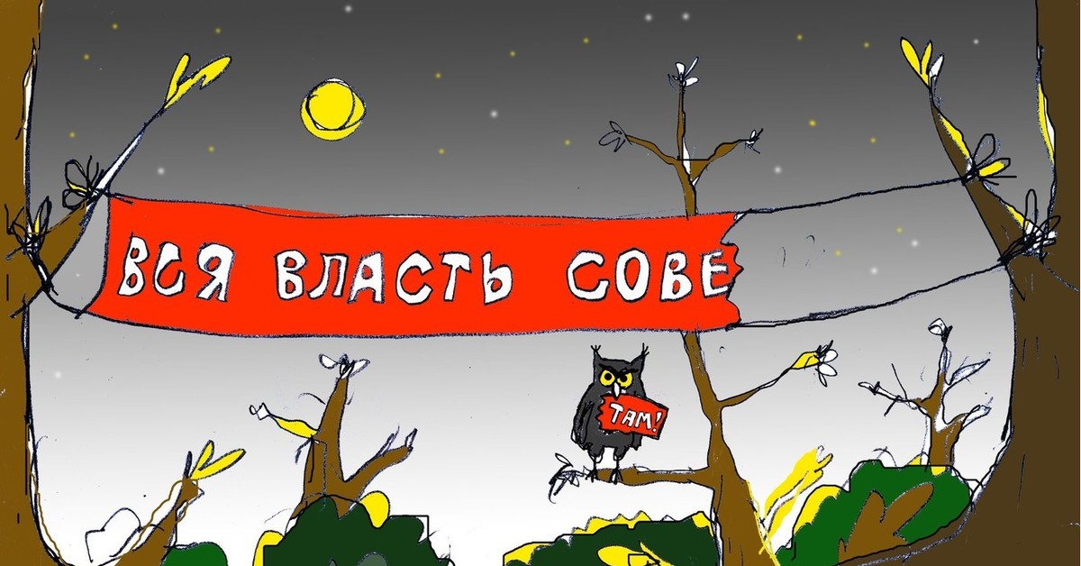 Ну против. Остановим произвол Жаворонков Совы. Вся власть совятам. Вся власть сове картинки. Вся власть сове карикатура.