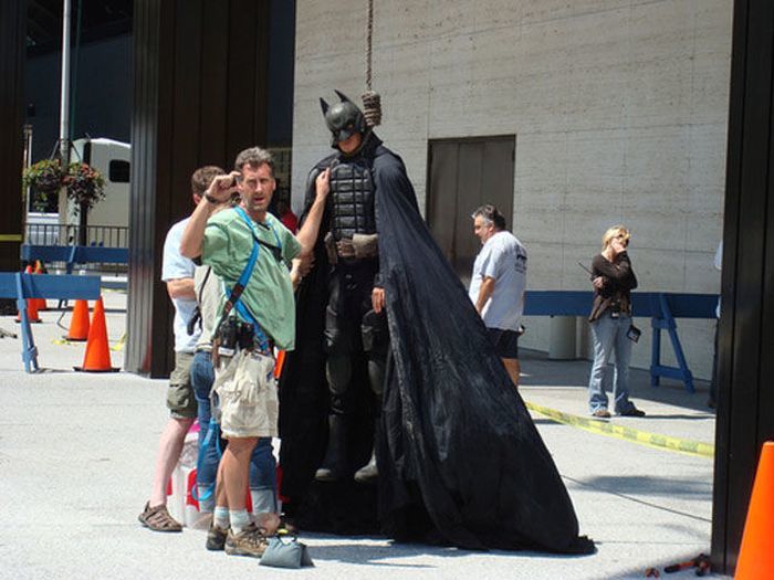 Photos from the filming of The Dark Knight 2008 - The photo, Movies, The Dark Knight, Christopher Nolan, Heath Ledger, Interesting, Longpost, Christian Bale