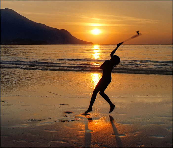 Another calm sunset - My, Seychelles, Sunset, Ocean, Shore, Evening, Heat