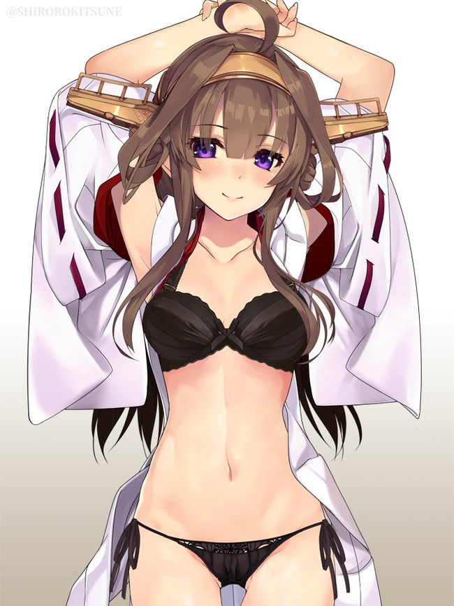 Kongou - NSFW, Kantai collection, Kongou, Anime, Anime art, Underwear, Shirokitsune