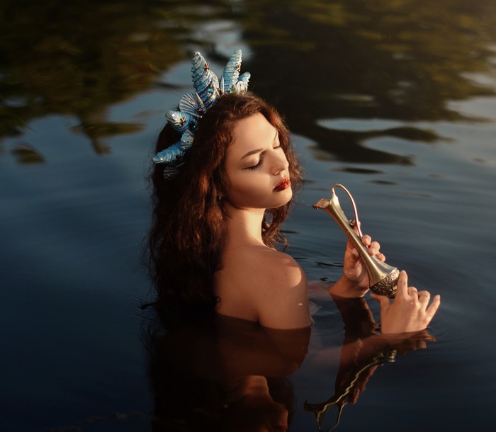 Photo session River Nymphs. + Reality (backstage video from shooting) - NSFW, My, Mermaid, Handmade, Ariel, PHOTOSESSION, Master, Dirt, River, Cosplay, Video, Longpost