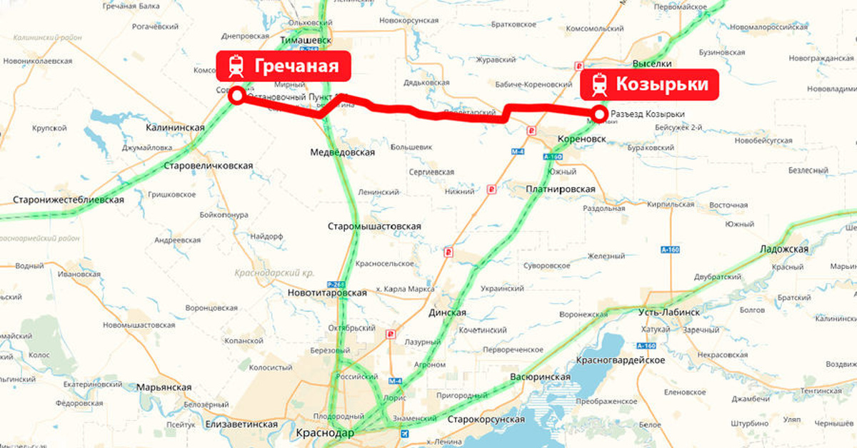 Краснодар объездная дорога карта