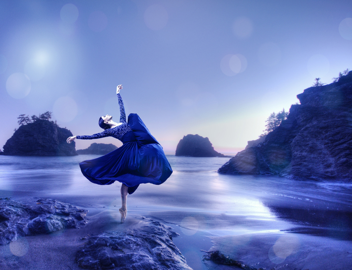 Ballerina - My, Collage, Photoshop, Photoshop master, Evening
