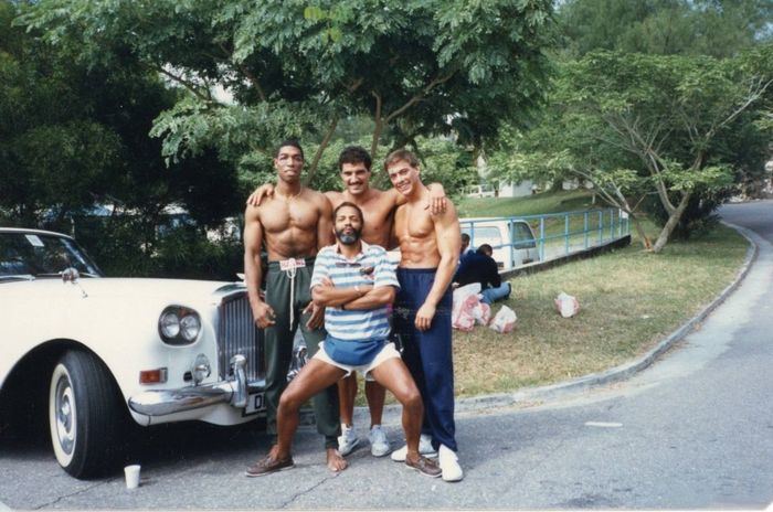 Photos from the filming of the movie Kickboxer 1989 - Jean-Claude Van Damme, , VHS, The photo, Movies, Longpost, Celebrities, Michel Kissi, Kickboxer (film)