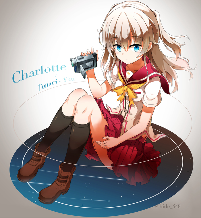   Hide448 Anime Art, , Charlotte anime, Tomori Nao, Hide448
