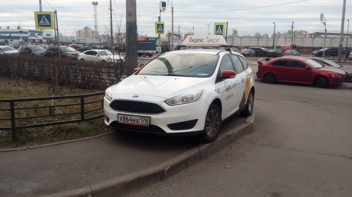 How to punish? - Auto, Неправильная парковка, My, Saint Petersburg, Yandex Taxi