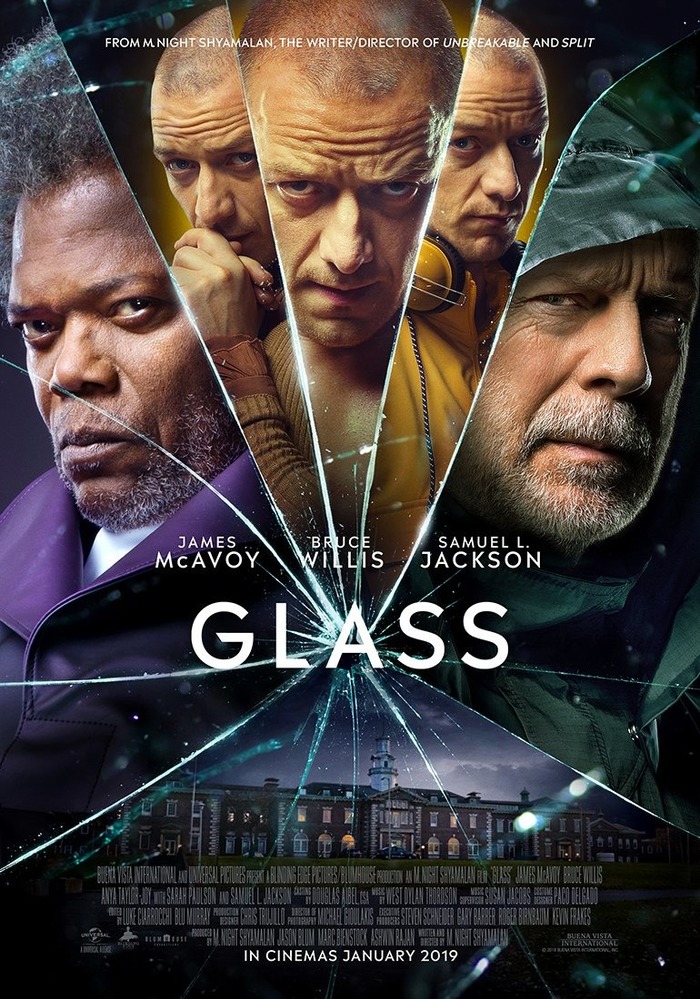 Стекло/Glass - Стекло, Шьямалан, Неуязвимый, Сплит, Трейлер, Постер, Видео, Длиннопост, Расстройство личности, Неуязвимый (фильм)