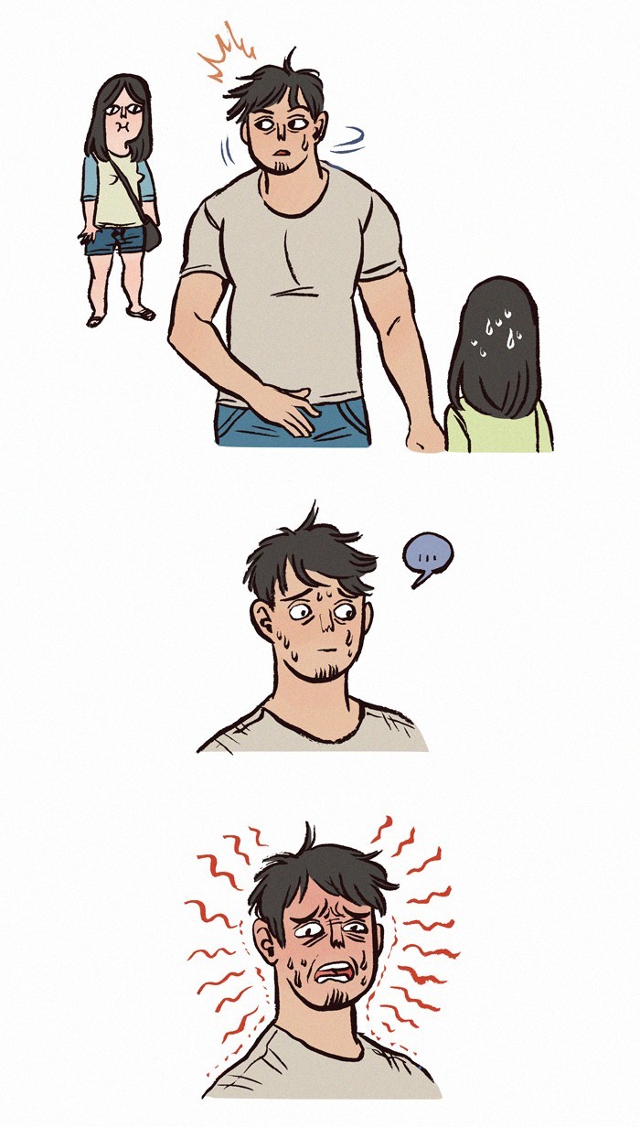 Accident - My giant nerd boyfriend, Fishball, Comics, Accident, Longpost