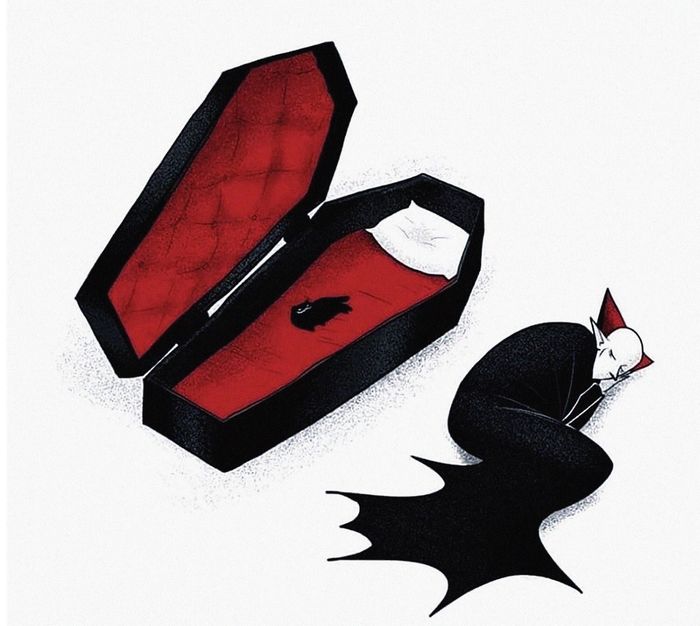 If Dracula had a cat... - Dracula, cat, Art, From the network, Cotton Valent