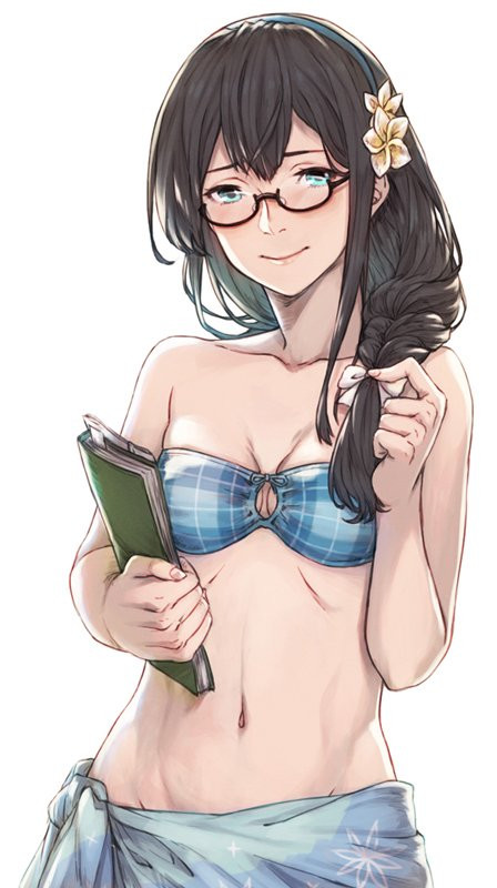 Ooyodo - Kantai collection, Ooyodo, Anime, Anime art, Swimsuit