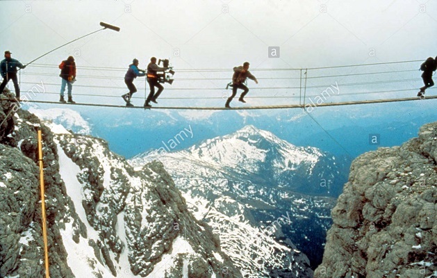 Cliffhanger 1993 (behind the scenes) - Movies, Behind the scenes, Боевики, 90th, VHS, Filming, The mountains, Longpost, Sylvester Stallone