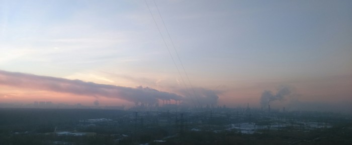 Morning in the city. - Refinery, Lyublino, , Moscow, My