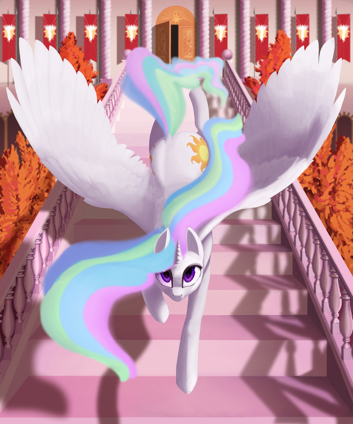 Celestia's joyful morning - My Little Pony, Princess Celestia, Lunebat