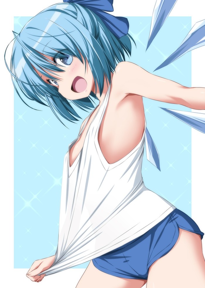 Anime Art - Anime, Anime art, Touhou, Cirno, Loli, Breast, T-shirt