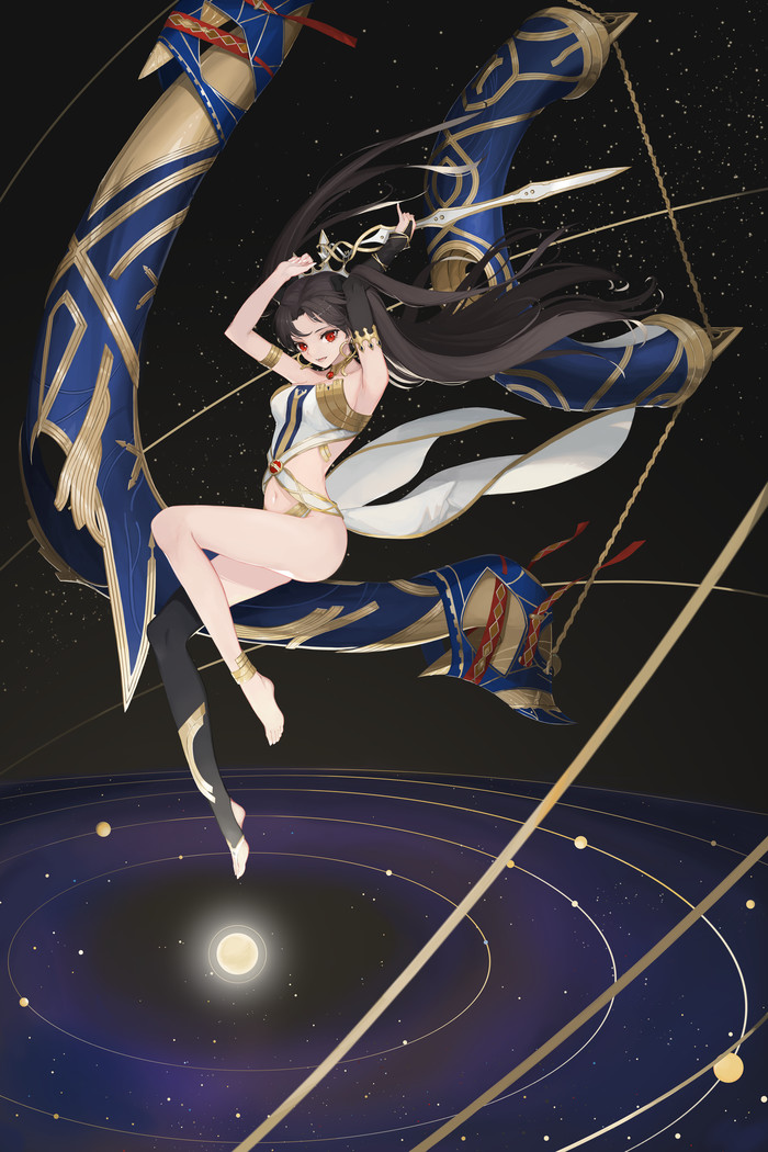 Ishtar - Anime, Anime art, Fate, Fate grand order, Ishtar, Tohsaka rin, Archer, Longpost