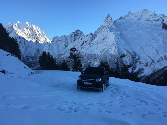 A little winter beauty in a ribbon - My, Snow, Vertex, Ford ranger, Dombay