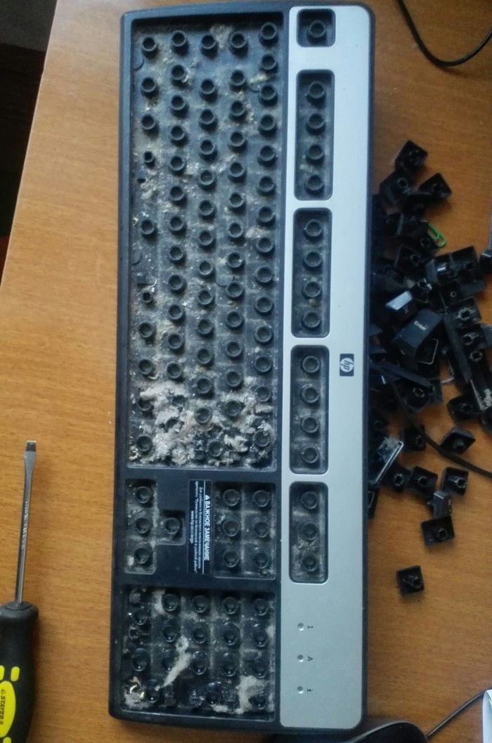 Keyboard cleaning - My, Keyboard, Cleaning