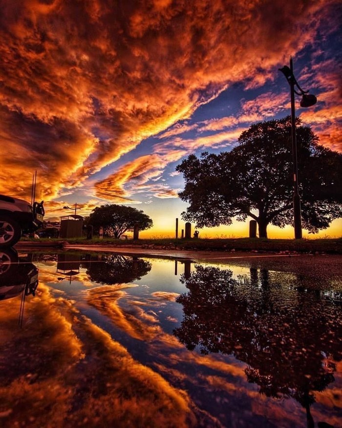 Sunset after the storm. Queensland, Australia - The photo, Australia, Clouds, Reflection