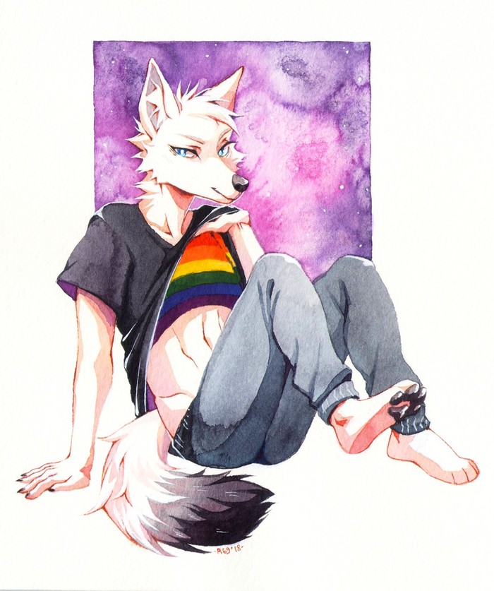 Showing my true colors - Furry, Art, Anthro, Furry gay, Rinkusu69