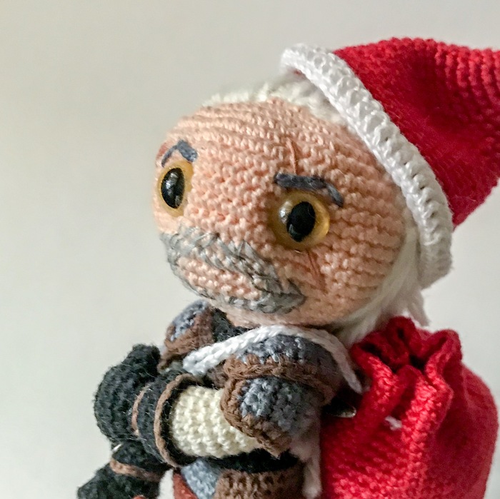 Have you started preparing for the new year? - My, Amigurumi, Needlework without process, The Witcher 3: Wild Hunt, Geralt of Rivia, Crochet, Witcher