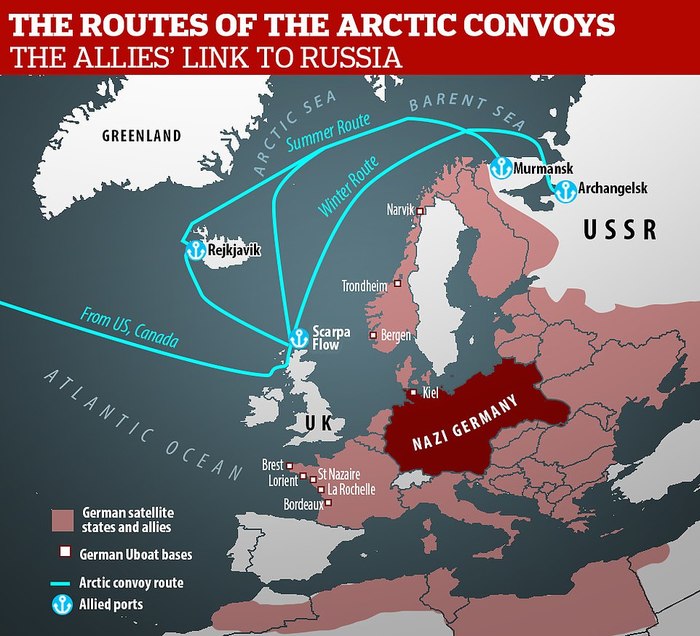 Arctic convoys in color - History in color, , the USSR, Great Britain, Lend-Lease, The Second World War, Longpost