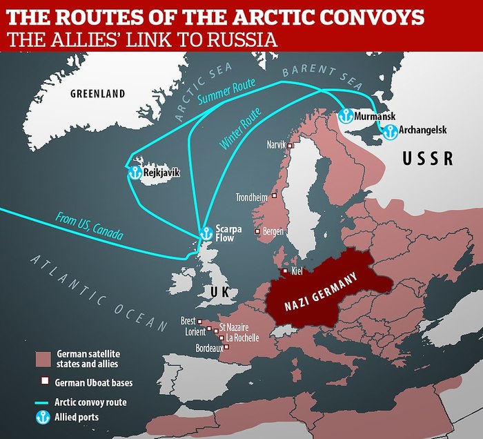 Arctic convoys in color - History in color, Arctic convoys, the USSR, Great Britain, Lend-Lease, The Second World War, Longpost