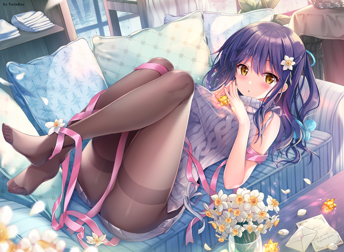 Anime Art - Anime art, Anime original, Tights, Chan