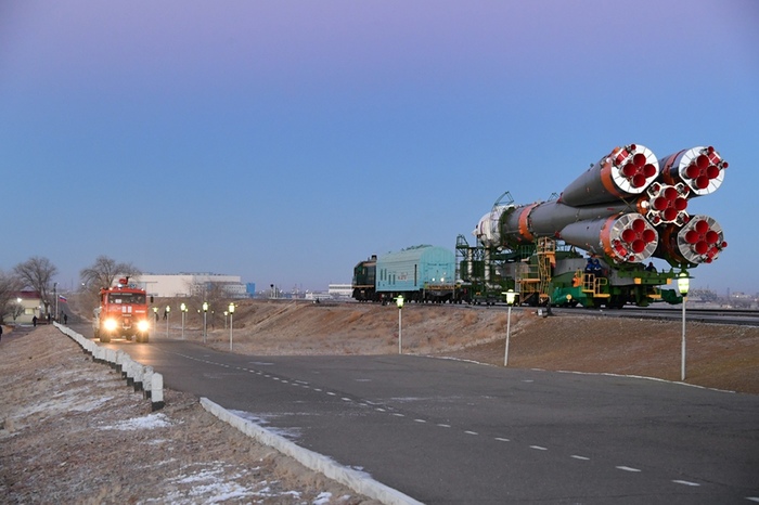 Transportation of the launch vehicle - Booster Rocket, Baikonur Cosmodrome, Railway, Transportation, Roscosmos, Facts, Railway