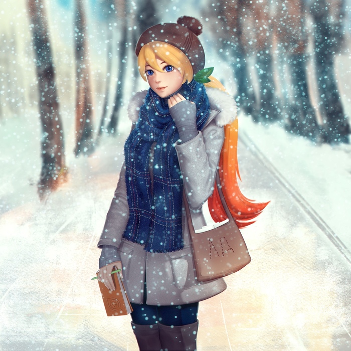 Snowfall or not? - Endless summer, Visual novel, , Art, Lola