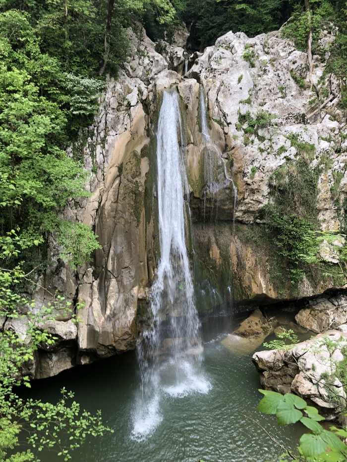 Waterfall in the Agur Gorge - My, The photo, Waterfall, Sochi