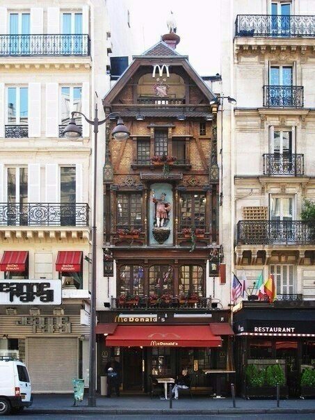 McDonald's restaurant on rue Saint-Lazare in Paris - A restaurant, McDonald's, Fast food, Paris, France, Cooking, The photo