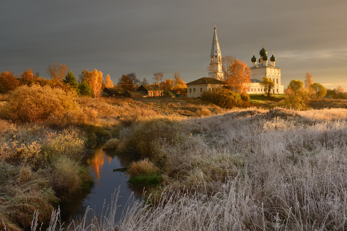 Osenevo village. - The photo, Landscape, Autumn, Winter, Village, Yaroslavskaya oblast