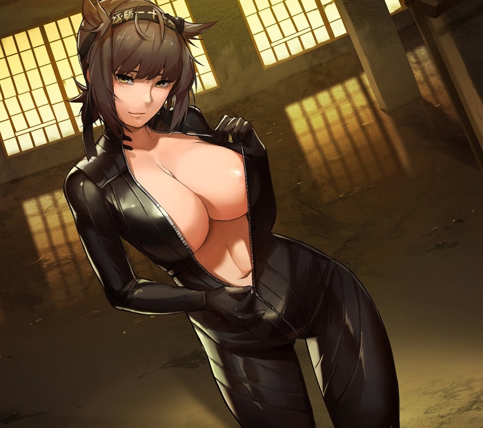 Hatsuzuki - NSFW, Kantai collection, Hatsuzuki, Boobs, Etty, Anime art, Anime, Art