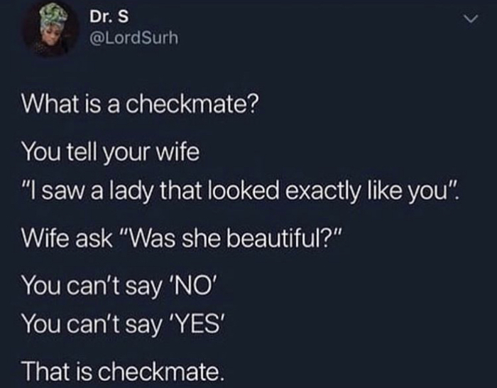 What is checkmate? - Relationship, Men and women, Checkmate, Situation