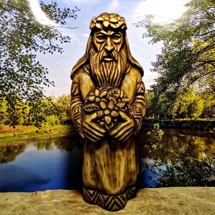 Kupala, Linden material, height 20cm. - My, Wood carving, Slavic mythology, Ivan Kupala, Longpost