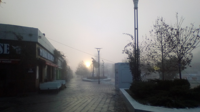 Fog. - My, Fog, Odessa, Sea, Inexplicable, Longpost, The photo